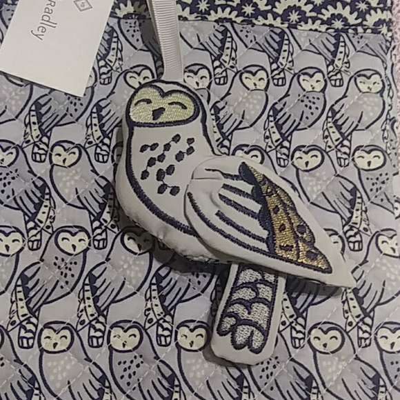 Vera Bradley Owl Christmas Stocking/ornament Set. Grey and Black Owl Print. - Picture 4 of 4